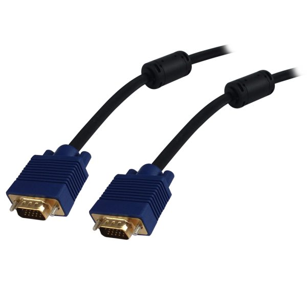 X-Case ACCCABLE6310 cable VGA 10 m VGA (D-Sub) Negro, Azul - Imagen 2