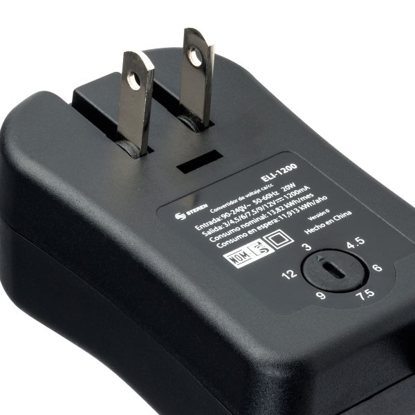Steren ELI-1200 adaptador e inversor de corriente Interior 20 W Negro - Imagen 3