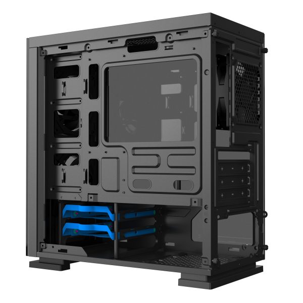 Vorago CSG550 gabinete de computadora Escritorio Negro - Imagen 3