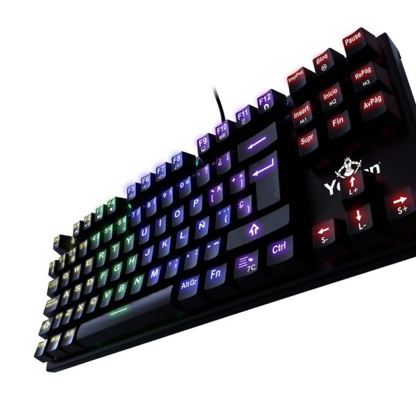 Yeyian YAT1804 teclado Juego USB QWERTY Español Negro - Imagen 3