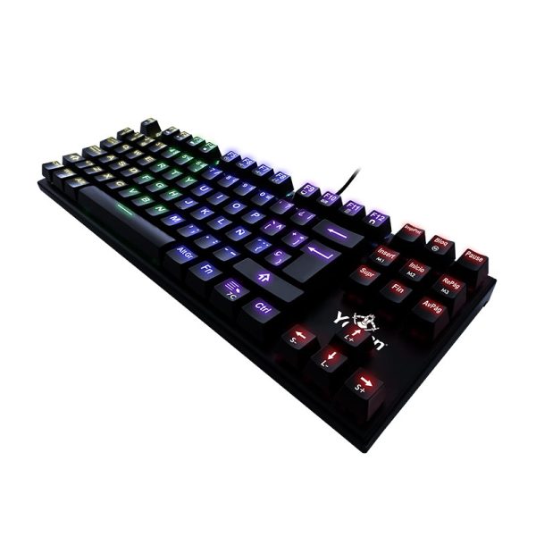 Yeyian YAT1804 teclado Juego USB QWERTY Español Negro - Imagen 2