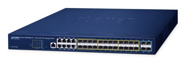 PLANET GS-5220-16S8CR dispositivo de redes Gestionado L2+ Gigabit Ethernet (10/100/1000) 1U Azul