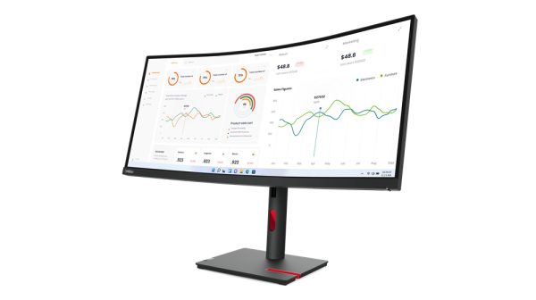 Lenovo ThinkVision T34w-30 LED display 86.4 cm (34") 3440 x 1440 Pixeles Wide Quad HD Negro - Imagen 3