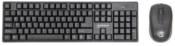 Manhattan 178990 teclado Ratón incluido Universal RF inalámbrico Negro
