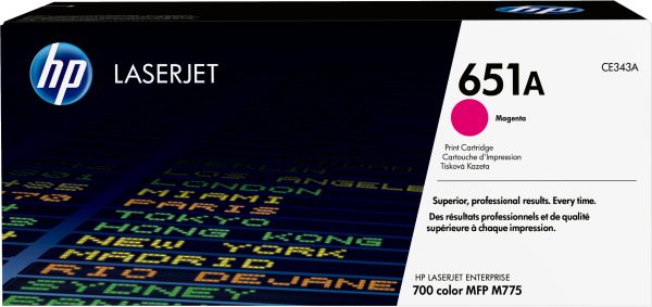 HP Cartucho original de tóner magenta 651A LaserJet