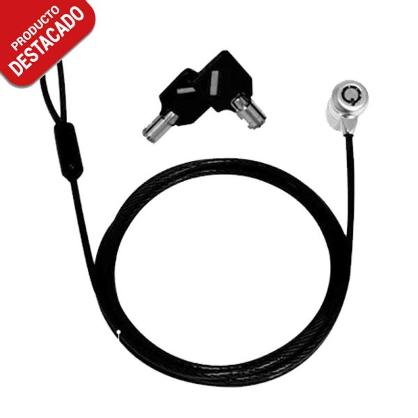TechZone TZCKL01-BULK cable antirrobo Negro, Acero inoxidable 1,8 m - Imagen 3