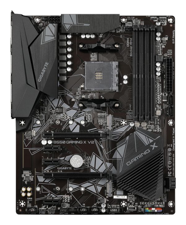 GIGABYTE B550 Gaming X V2 Placa base - Procesadores AMD Ryzen 5000, VRM de 10+3 fases, hasta 4733 MHz DDR4, 1xPCIe 4.0 + 1xPCIe 3.0 M.2, LAN 1GbE, USB 3.2 Gen 2 - Imagen 2
