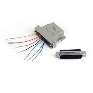 StarTech.com Adaptador Convertidor Modular Serial DB25 a RJ45 Macho a Hembra