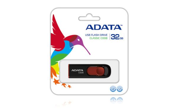 ADATA 32GB C008 unidad flash USB USB tipo A 2.0 Negro, Rojo - Imagen 2