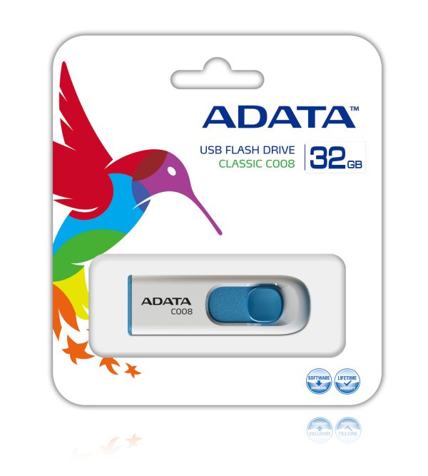 ADATA 32GB C008 unidad flash USB USB tipo A 2.0 Azul, Blanco - Imagen 2