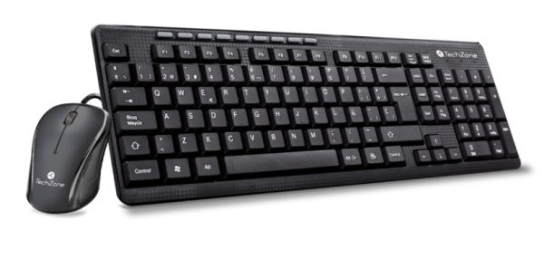 TechZone TZ19COMB01-LA teclado Ratón incluido Oficina USB QWERTY Español Negro - Imagen 2