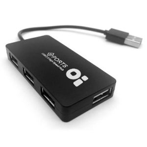 BRobotix 180455 nodo concentrador USB 2.0 480 Mbit/s Negro