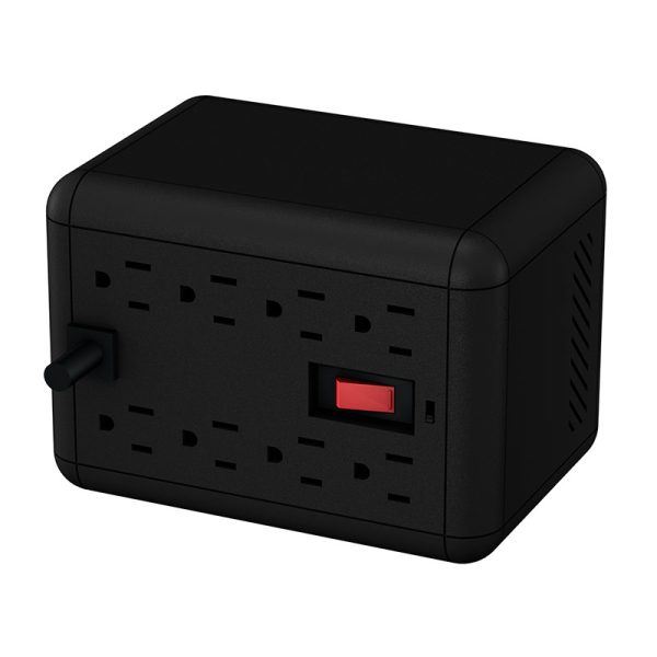 Qian EN1000 regulador de voltaje 8 salidas AC 150 - 195 V Negro - Imagen 2
