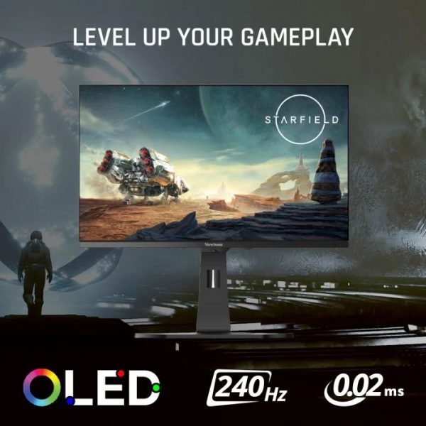 Viewsonic XG272-2K-OLED monitor de computadora 68.6 cm (27") 2560 x 1440 Pixeles Quad HD Negro, Blanco - Imagen 2