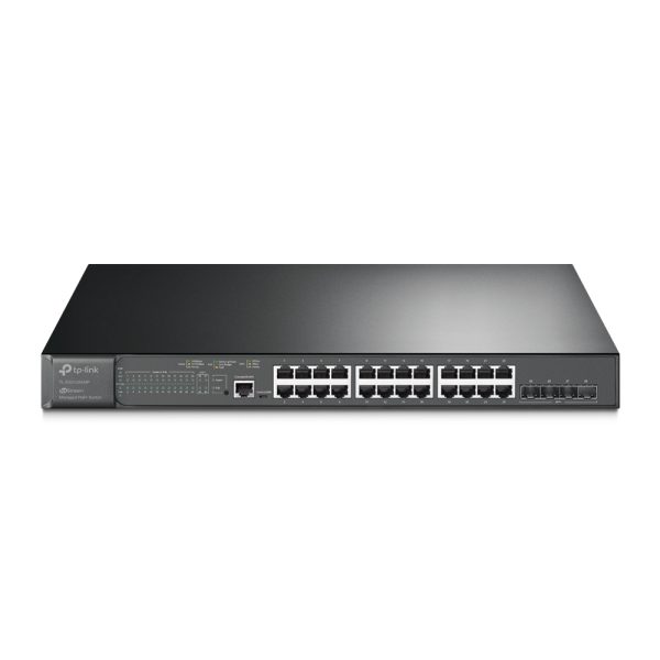 TP-Link JetStream TL-SG3428XMP dispositivo de redes Gestionado L2+ Gigabit Ethernet (10/100/1000) Energía sobre Ethernet (PoE) 1U Negro