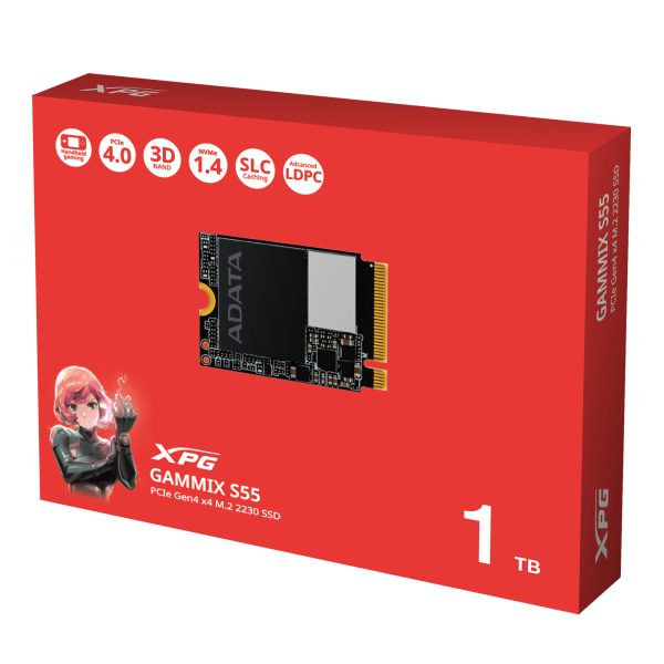 ADATA SGAMMIXS55-1T-C unidad interna de estado sólido 1 TB M.2 PCI Express 4.0 NVMe 3D NAND - Imagen 2