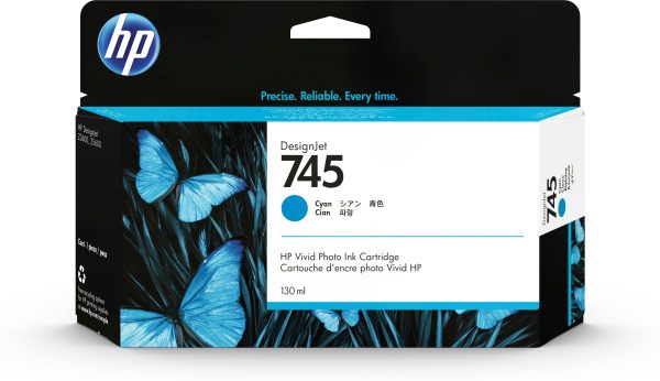 HP Cartucho de tinta DesignJet 745 cian de 130 ml - Imagen 4