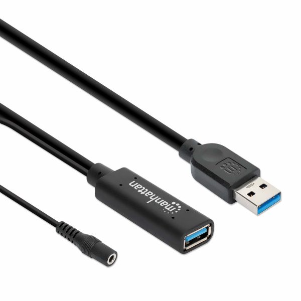 Manhattan 153768 cable USB USB 3.2 Gen 1 (3.1 Gen 1) 15 m USB A Negro - Imagen 2