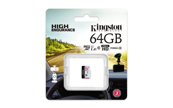 Kingston Technology High Endurance 64 GB MicroSD UHS-I Clase 10 - Imagen 3