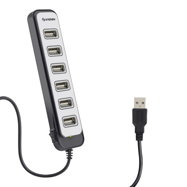 Steren USB-537 nodo concentrador USB 2.0 Negro, Gris - Imagen 4