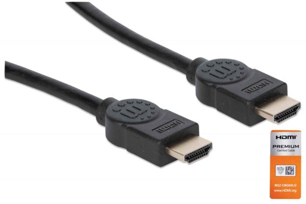 Manhattan Cable HDMI de Alta Velocidad con Canal Ethernet, Versión Premium