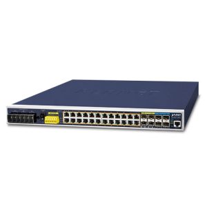 PLANET IGS-6325-24P4X dispositivo de redes Gestionado L3 Gigabit Ethernet (10/100/1000) Energía sobre Ethernet (PoE) 1U Negro, Azul