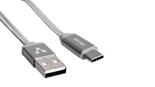 Vorago CAB-123 cable USB USB 2.0 1 m USB A USB C Blanco - Imagen 2