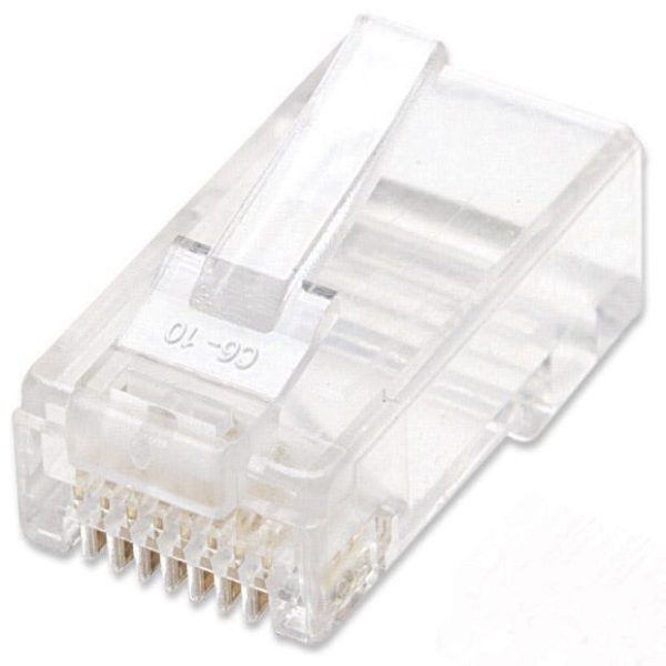 Intellinet PLUG RJ45 CAT6 MULTIFILAR UTP BOTE 100 PZAS ORO 15-MICRAS
