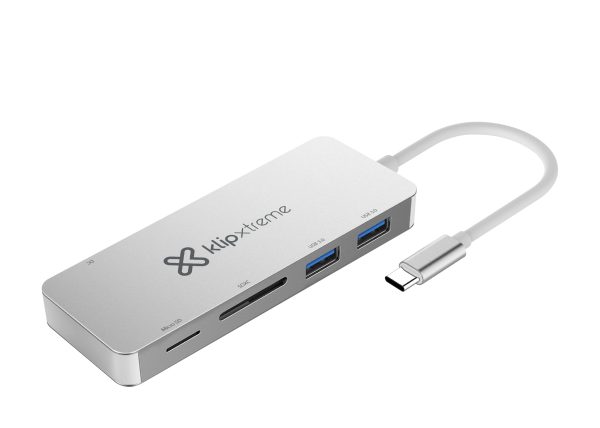 Klip Xtreme KCR-500 base para laptop o replicador de puertos USB 3.2 Gen 1 (3.1 Gen 1) Type-C Plata - Imagen 3
