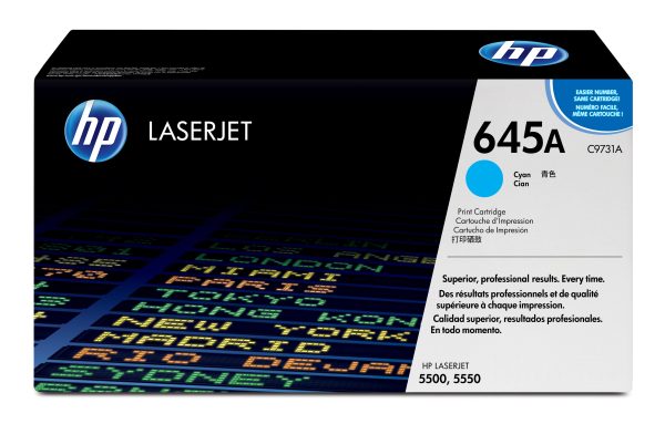 HP Cartucho de tóner original LaserJet 645A cian
