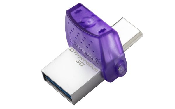 Kingston Technology DataTraveler microDuo 3C unidad flash USB 64 GB USB Type-A / USB Type-C 3.2 Gen 1 (3.1 Gen 1) Púrpura, Acero inoxidable - Imagen 2