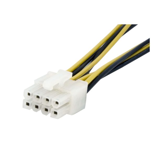 StarTech.com Cable 15cm Adaptador de Fuente de Poder 4 Pines a 8 Pines EPS con LP4 - Hembra a Macho - Imagen 2
