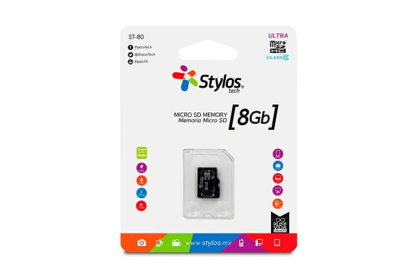 Stylos STMSDS1B memoria flash 8 GB MicroSDHC UHS-I Clase 10 - Imagen 2