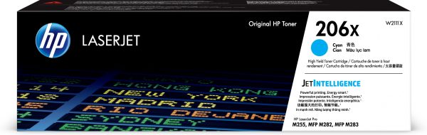 HP Cartucho de tóner original LaserJet 206X de alto rendimiento, cian - Imagen 2