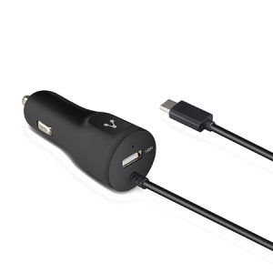 Vorago AU-303 cargador de dispositivo móvil Universal Negro Encendedor de cigarrillos Auto