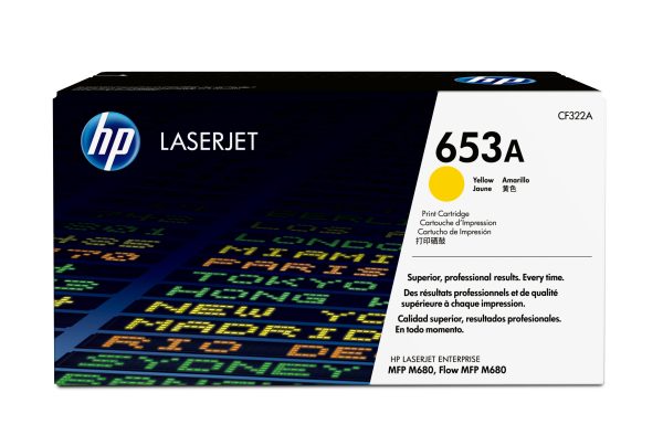 HP Cartucho de tóner original LaserJet 653A amarillo