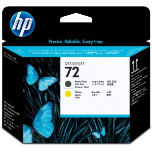 HP Cabezal de impresión DesignJet 72 negro mate y amarillo