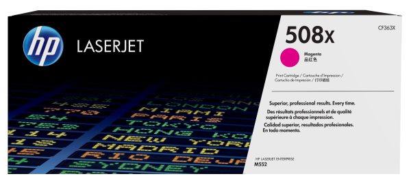HP Cartucho de tóner original LaserJet 508X de alta capacidad magenta