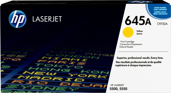 HP Cartucho original de tóner amarillo 645A LaserJet