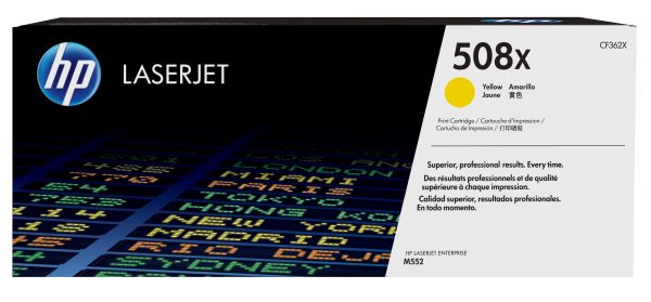HP Cartucho de tóner original LaserJet 508X de alta capacidad amarillo