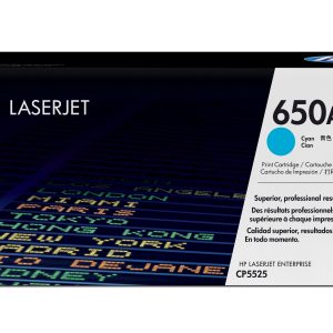 HP Cartucho original de tóner cian 650A LaserJet