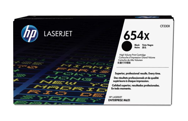 HP Cartucho de tóner original LaserJet 654X de alta capacidad negro