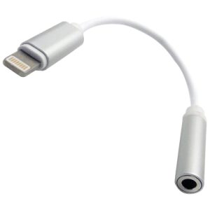 BRobotix 170101 cable de teléfono móvil Blanco 0.13 m Lightning 3,5mm