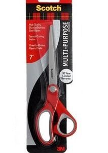 Scotch 1427 tijera de escritorio o manualidades Universal Corte recto Gris, Rojo