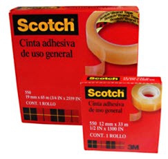 3M Cinta 550 65 m Transparente