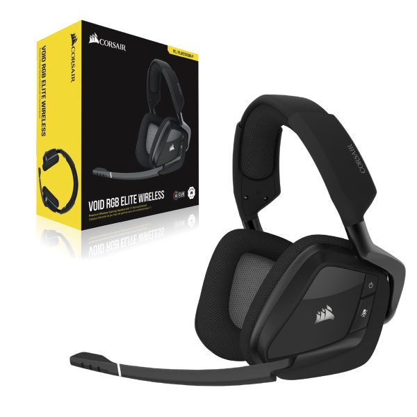 Corsair VOID RGB ELITE Auriculares Inalámbrico Diadema Juego Carbono - Imagen 2