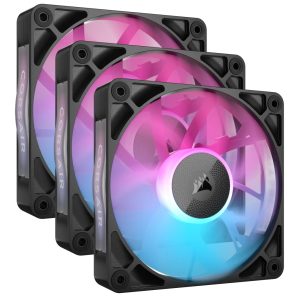 Corsair iCUE LINK RX120 RGB Gabinete de la computadora Ventilador 12 cm Negro 3 pieza(s)