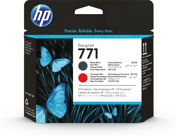 HP Cabezal de impresión DesignJet 771 negro mate/rojo cromático - Imagen 4