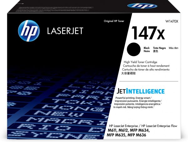 HP LaserJet Cartucho de tóner original 147X de alto rendimiento, negro