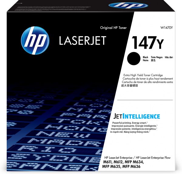 HP Cartucho de tóner original LaserJet 147Y de extraalto rendimiento, negro